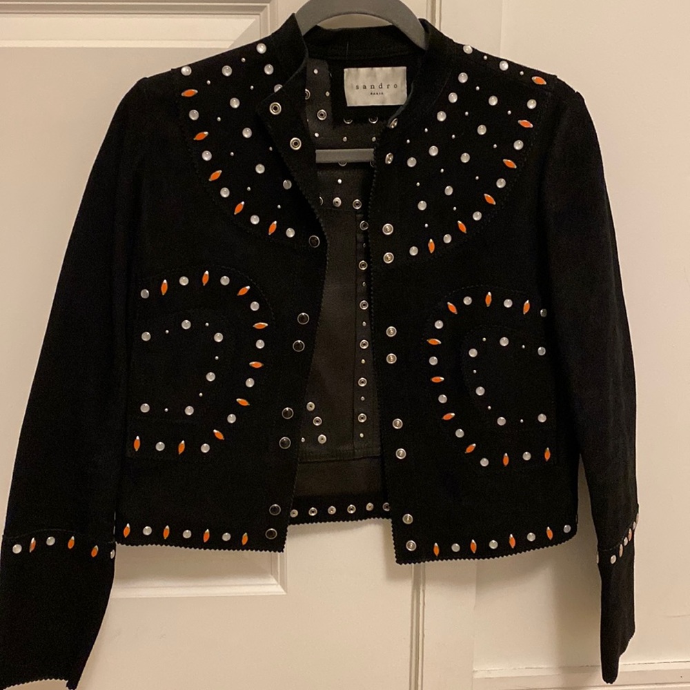COPY - Sandro suede jacket with embellishment